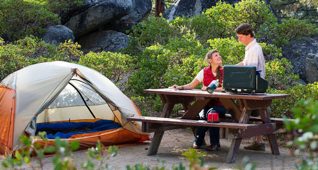 Campers at Zephyr Cove Campground