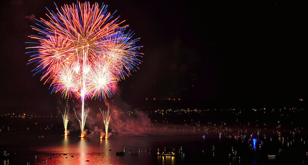 Lights on the Lake Fireworks Display at Lake Tahoe