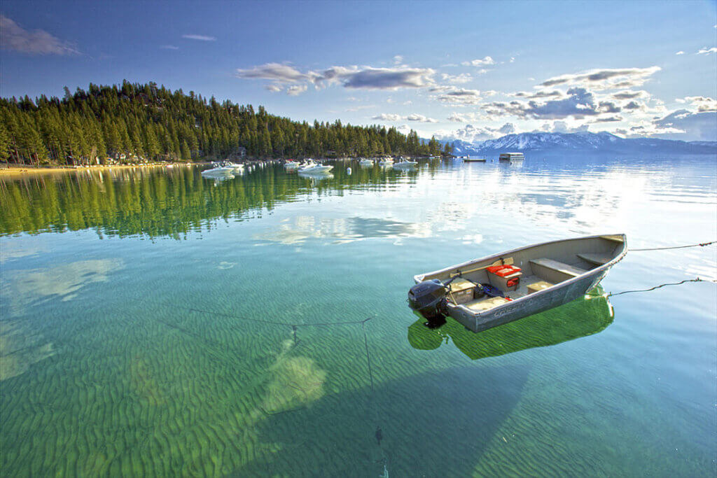 Boat on Lake Tahoe