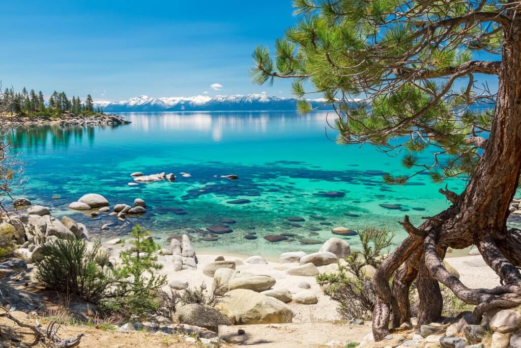 Blue waters of Lake Tahoe
