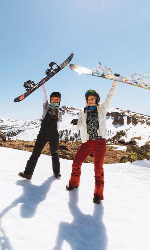 skiing and snowboarding