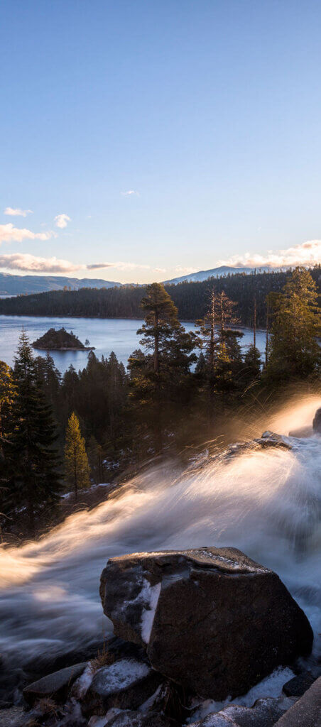 Sunrise from Eagle Fall Emerald Bay Lake Tahoe