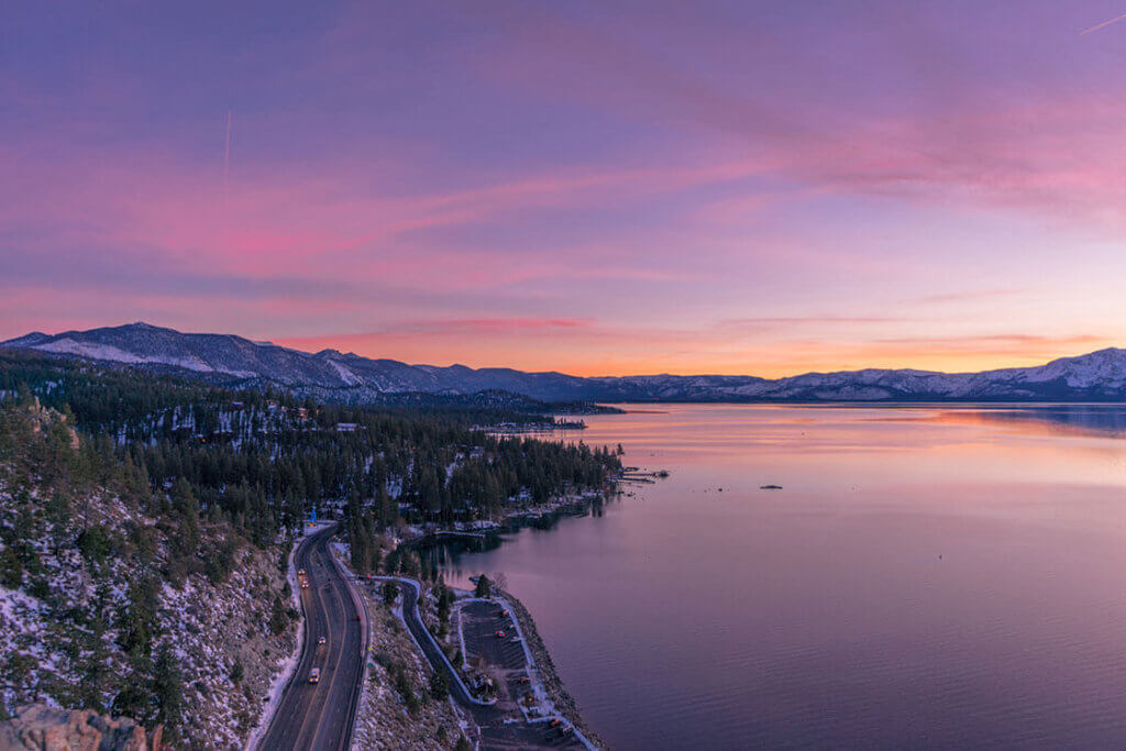 Lake Tahoe Road Trip Cave Rock Sunset